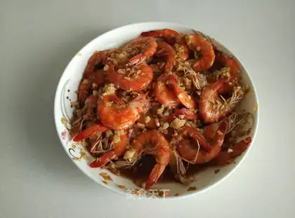 Tinpaper roasted shrimp