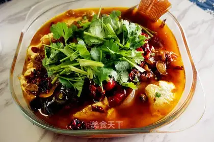 Beans roasted fish