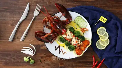 Buttered Boston lobster