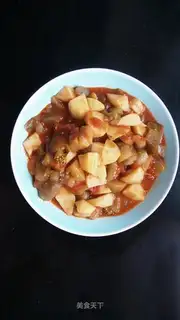 Potato-burned tomatoes