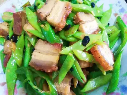 Fry-cracked knife beans