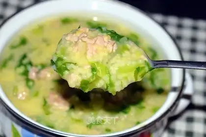 Mustard meat porridge