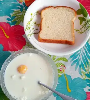Egg milk and white bread