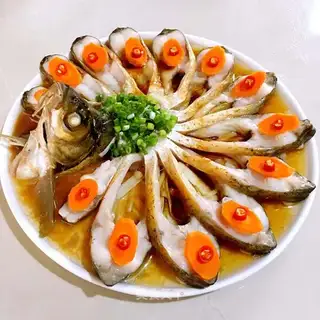 Peacock clears the steam fish
