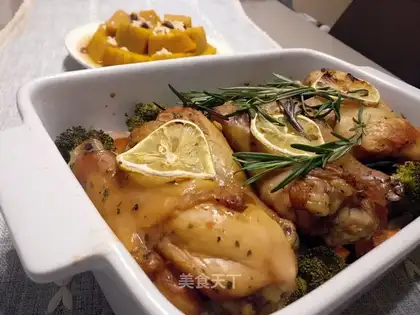 Lemon roasted chicken legs