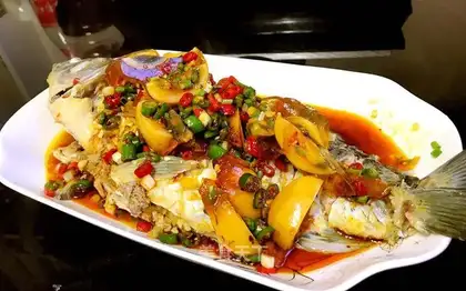 Eggs and hot fish