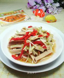 Sprouts of red peppers and fried eggs