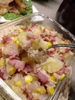 Bacon cheese and mashed potatoes