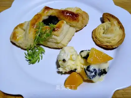 Danish bread and ice cream