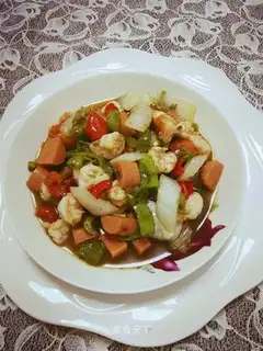 Shrimp and vegetables