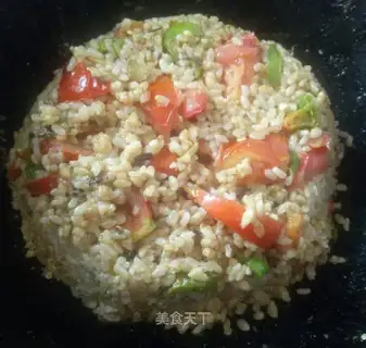 Pepper tomato egg fried rice