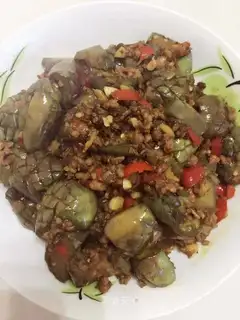 Meat and eggplant