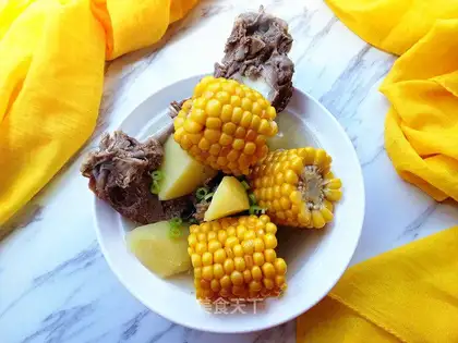 Corn lamb soup