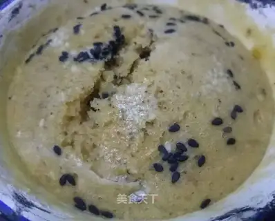 ♪ Steam date eggs, black and white sesame cream ♪