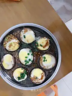 Steam mushrooms in quail eggs