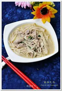 stir-fried three shredded golden mushrooms