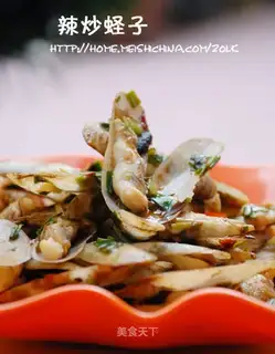 stir-fried razor clams