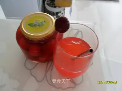 Red bayberry in syrup