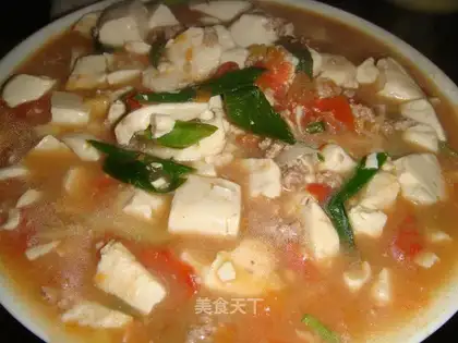 Tomato tofu soup