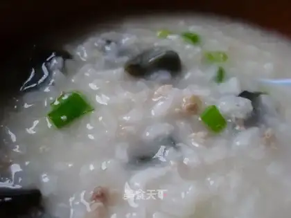 congee with pork and century