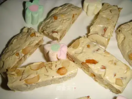 Almond, peanut, nougat