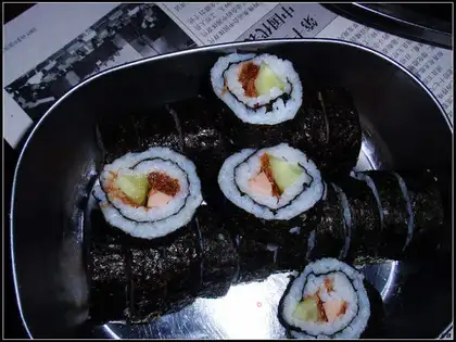 Homemade sushi