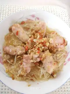 Stuffed bamboo sausage with rice pepper