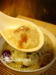 congee with pork and century