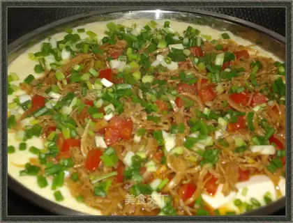 Steamed eggs with whitebait
