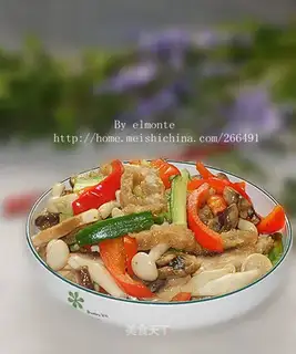 stir-fried floating skin with mixed fungi