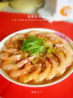Steamed prawns with garlic and vermicelli