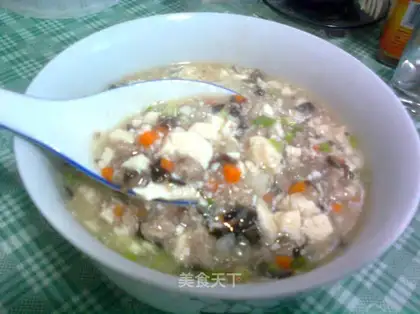 Yam tofu soup