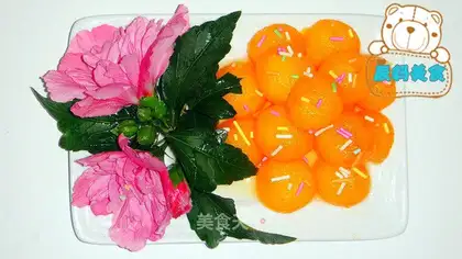 Orange juice melon balls