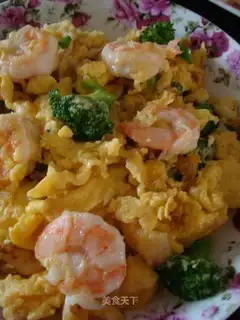 Shrimp and smooth egg