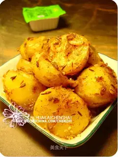 Microwave version of cumin potatoes
