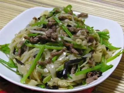 Dry fried beef river