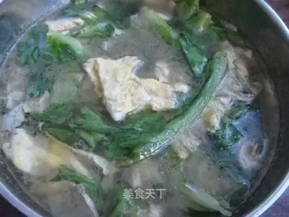 lettuce and egg soup