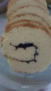 Blueberry jam cake roll
