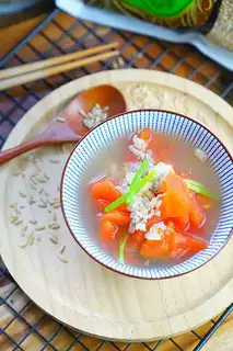 # Rack rice and tomato broth #