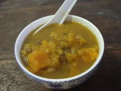Pumpkin green bean soup