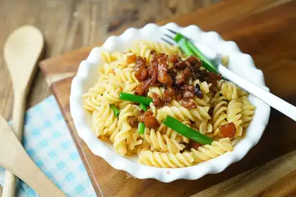 The meatloaf with pasta