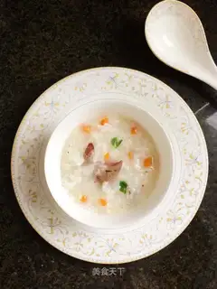 Chicken liver and vegetable congee