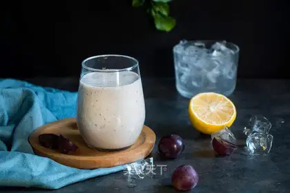 Sweet grape banana milkshake