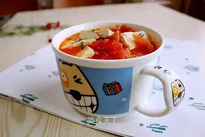 Tomato tofu soup