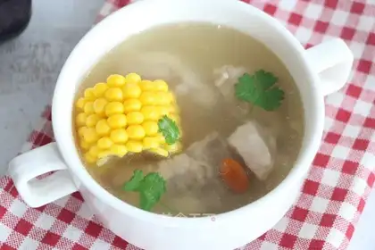 Corn steak soup