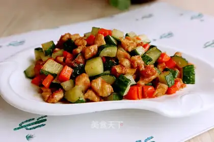 cucumber carrot fried chicken