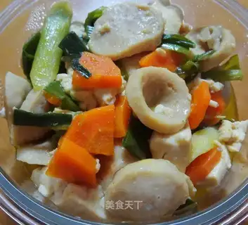 Garlic meatballs, tofu