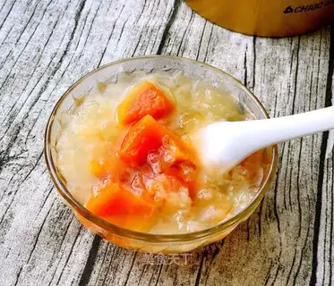 A papaya with a silver ear
