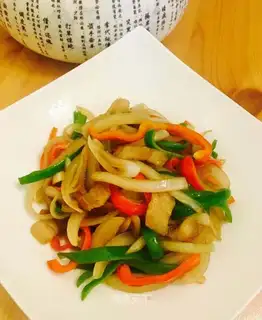 Onion fried meat