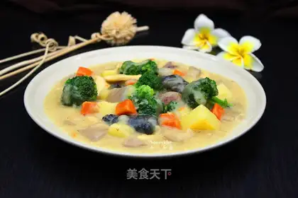 Roast chicken soup